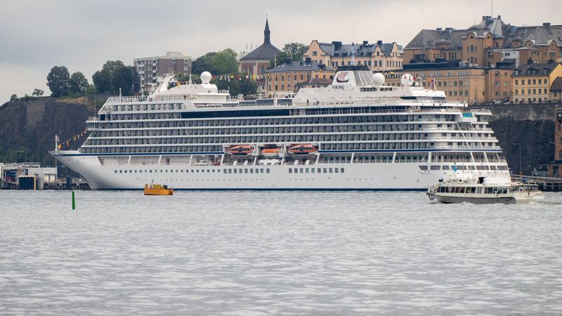 Viking Saturn alongside in Stockholm