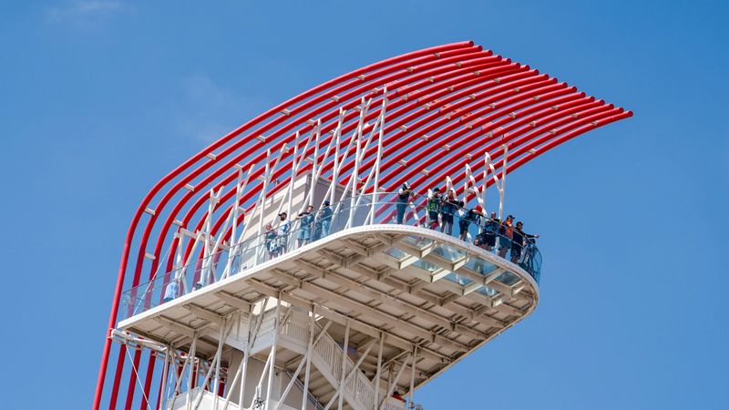 The observation tower at the Circuit of the Americas