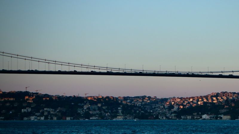 The Bosphorus Bridge at dusk, Istanbul