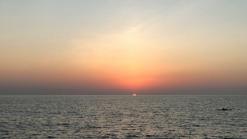 The sun setting over the Red Sea at Jeddah