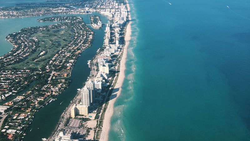 Miami Beach and the Atlantic from the air
