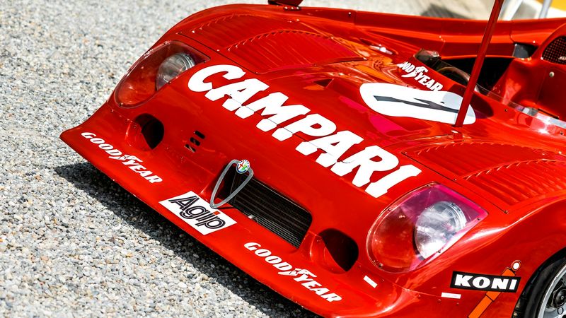 Two Alfa Romeo racing cars of the 1970s and 1990s