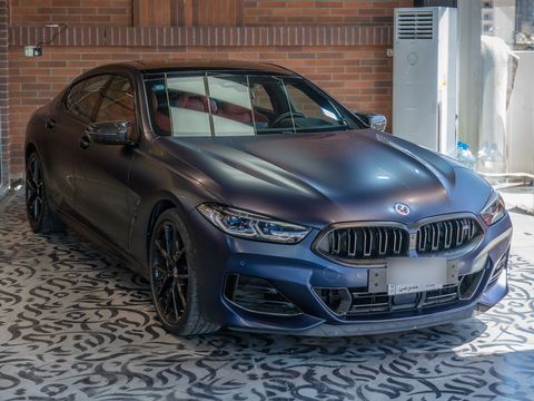 A BMW 8 Series Gran Coupé in matt blue